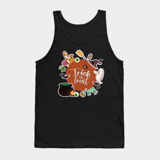 Trick or treat Green Halloween Tank Top